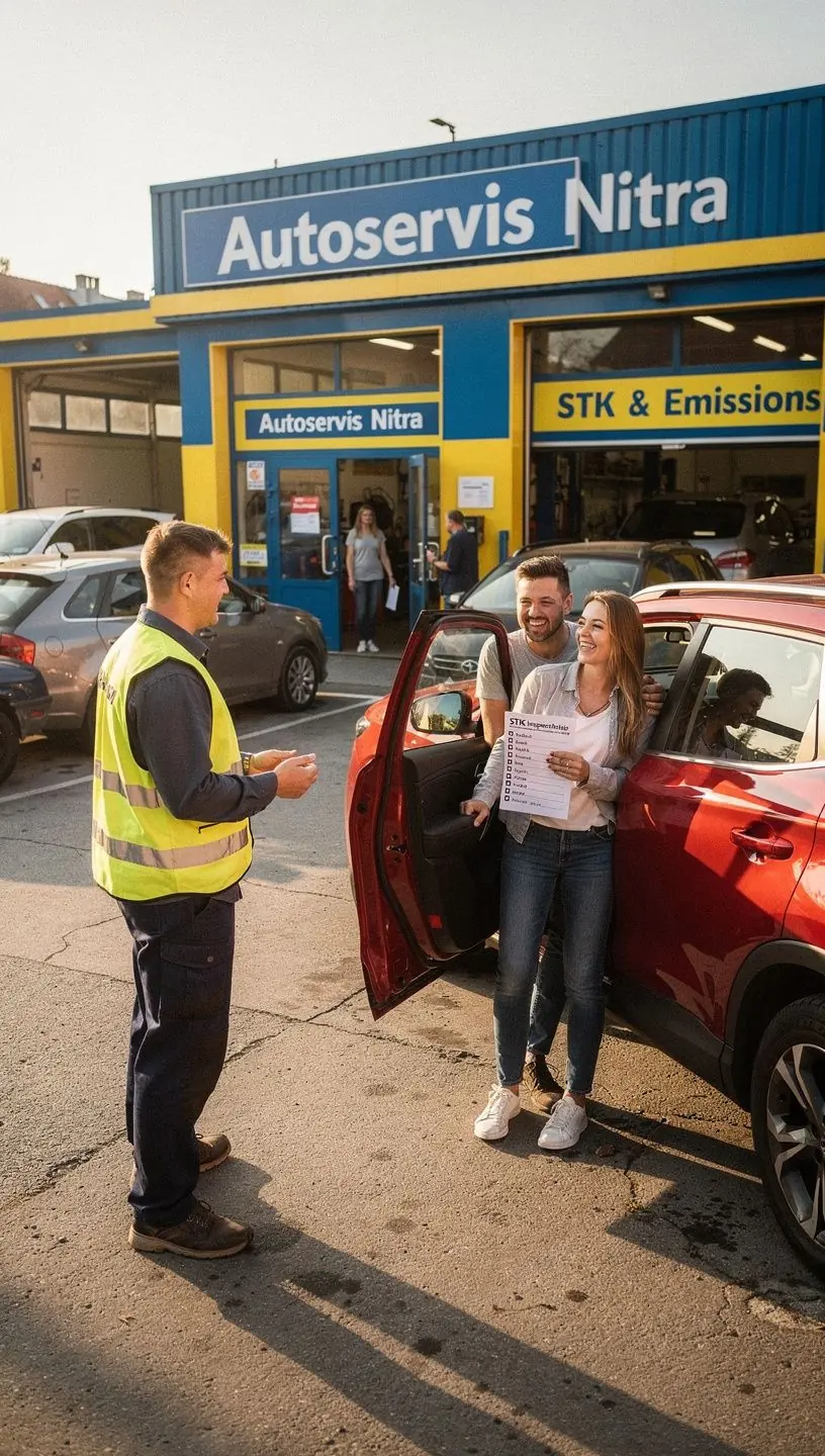 Automechanik mení brzdové doštičky na osobnom automobile v dielni